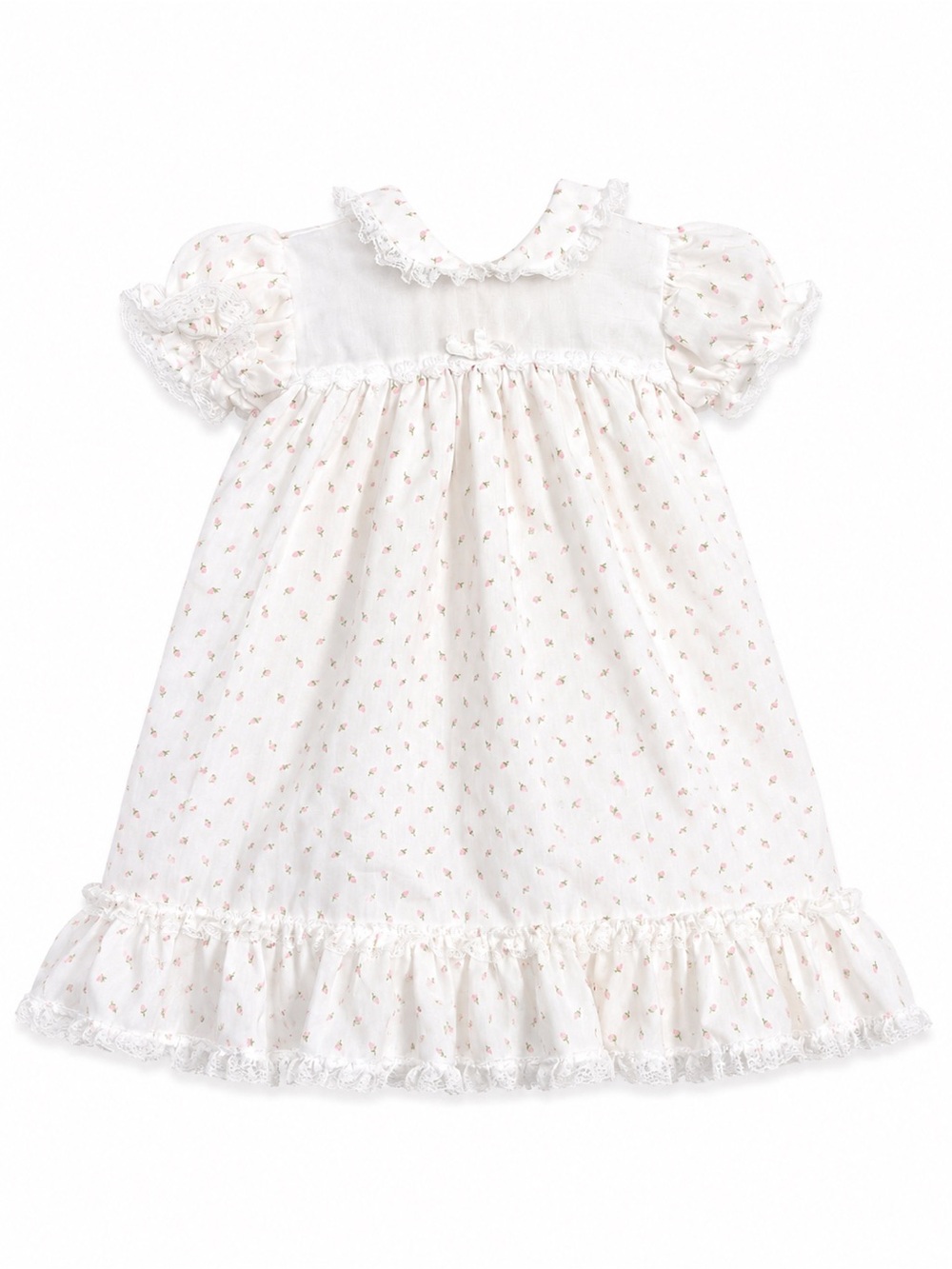 Vintage Inspired Floral Ruffle Dress Newborn Cottagecore